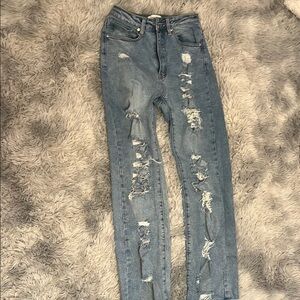 Distressed Light Blue Women's Jeans